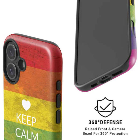 Keep Calm Love Is Love iPhone 16 Plus Magsafe Impact Case